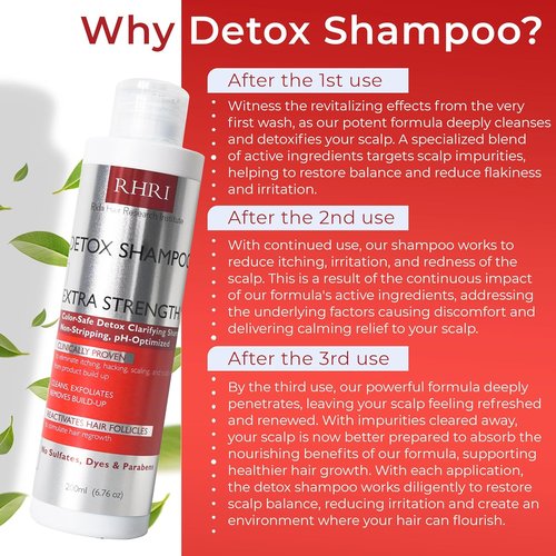 Regine Switzerland Detox Shampoo - Clarifying Formula to Detoxify & Regrow Hair - Nourishes Follicles, Soothes Scalp