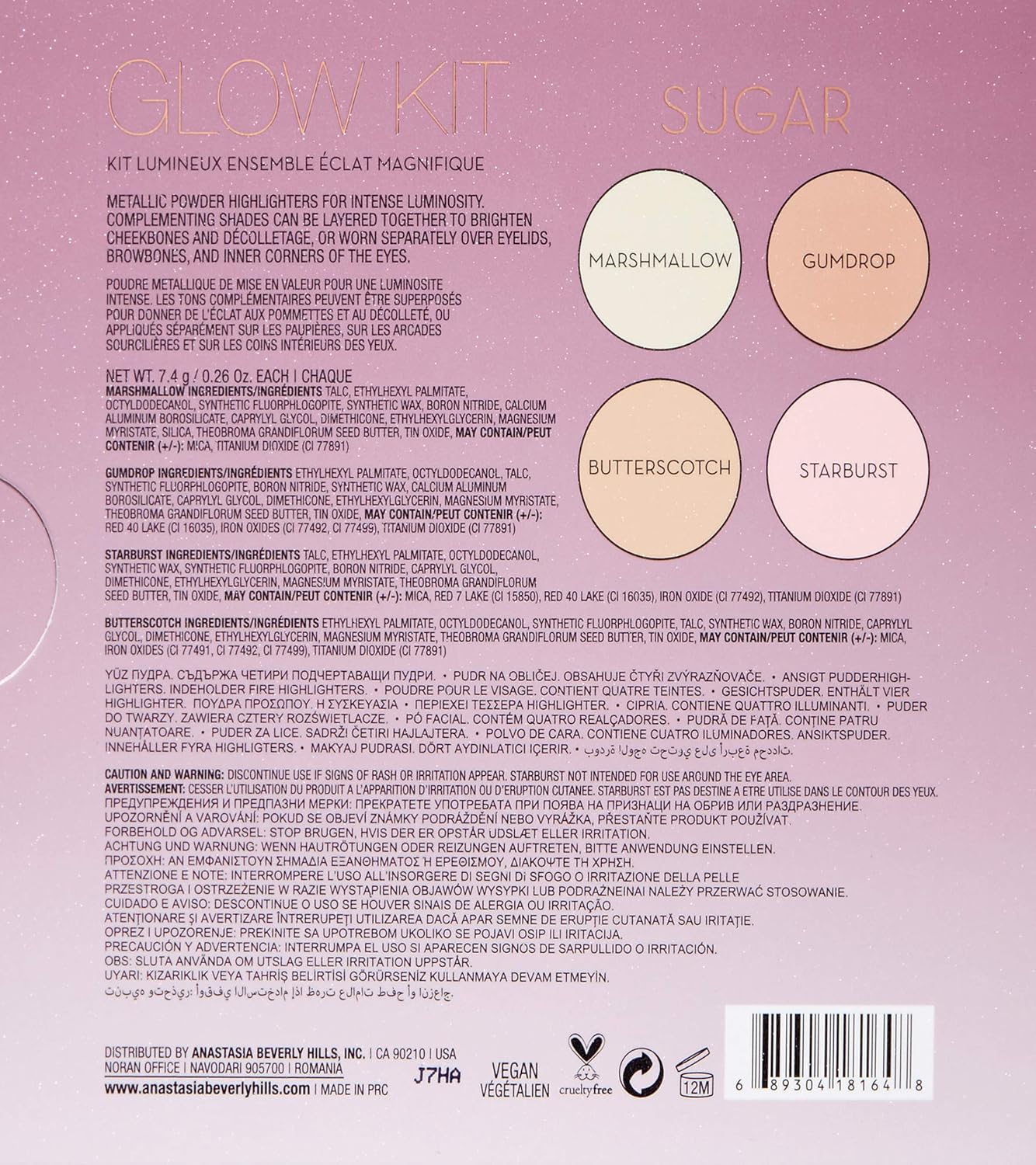 Anastasia Beverly Hills - Radiant Glow Kit for Flawless Skin | 4 Illuminating Highlighters