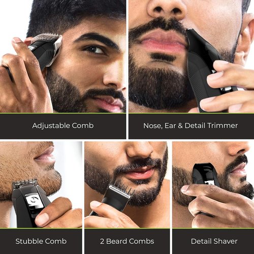 Remington All-in-One Grooming Kit - Lithium Powered 8-Piece Set with Trimmer & Shaver | Black