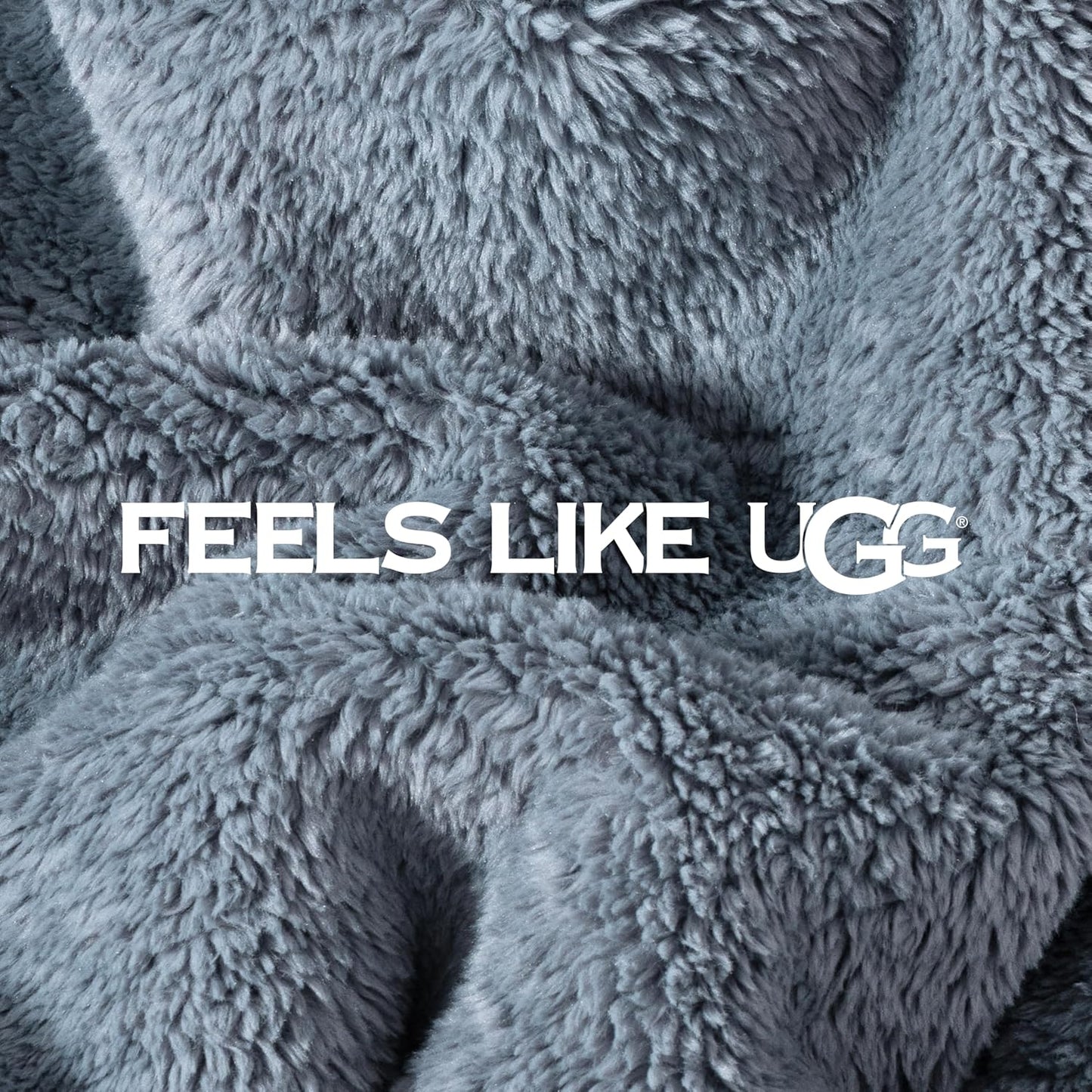 UGG Whitecap Fleece Throw Blanket - Plush Cozy Luxury Decor for Couch or Bed | Ultra Soft, 50" x 70", Denim Blue
