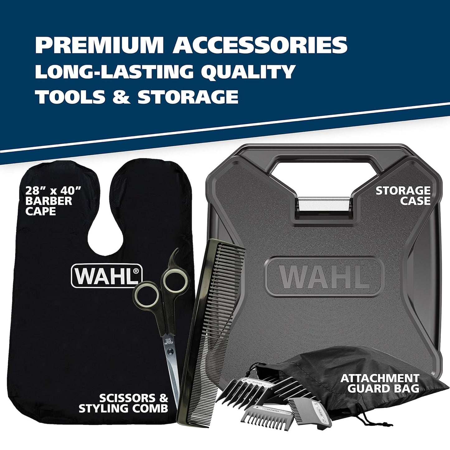 Wahl USA Elite Pro Hair Clipper - High-Performance Corded Grooming Kit for Men | Model 79602M