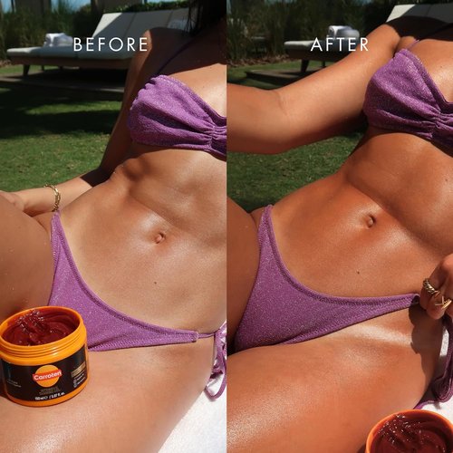 Carroten Intensive Tanning Gel - Non-Greasy Browning Tan Accelerator with Carrot & Coconut Oil | 5 Fl Oz