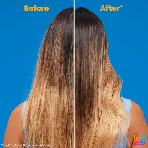 Matrix Brass Off Toning Blue Shampoo - Neutralizes Brassy Tones for Color Treated Hair | 10.1 oz