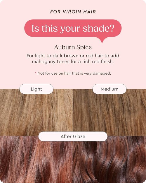 Glaze Color Conditioning Gloss - Tinted Moisturizer for Brown & Red Hair | Boosts Color & Shine - Auburn Spice, 6.4 oz