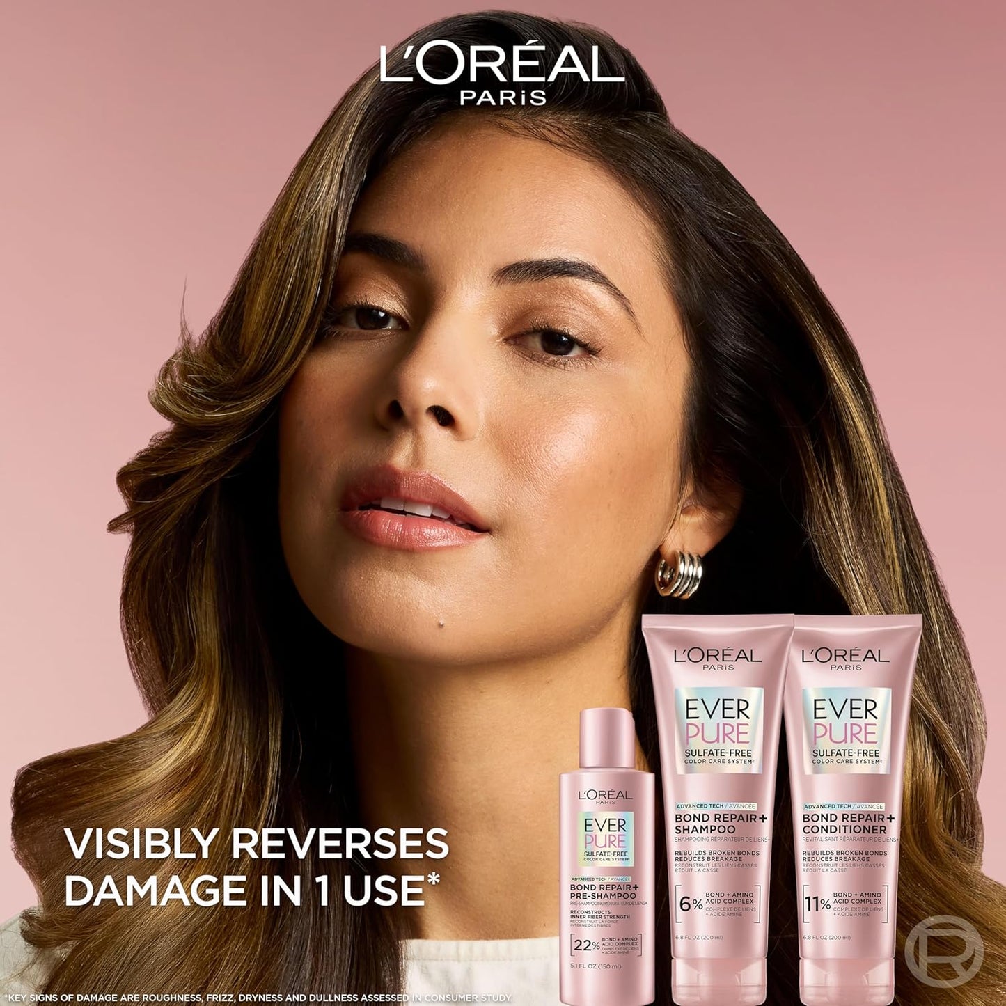 L'Oreal Paris EverPure Hair Care Kit - Sulfate-Free Vegan Shampoo & Conditioner for Stronger, Healthier Hair
