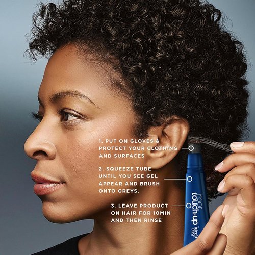 Clairol Root Touch-Up Hair Color Gel - Semi-Permanent Black Blending Formula, 2 oz