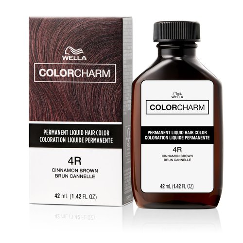 COLORCHARM Permanent Liquid Hair Color | 4R Cinnamon Brown | Up to 100% Gray Coverage | 1.42 Fl Oz