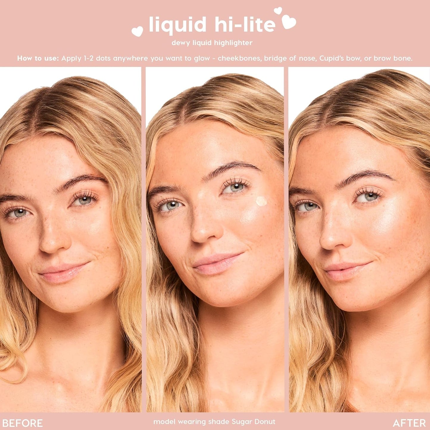ColourPop Hi-Lite Dewy Liquid Highlighter - Ultra-Reflective Illuminator for Glowy Skin - Sugar Donut (0.38 oz)