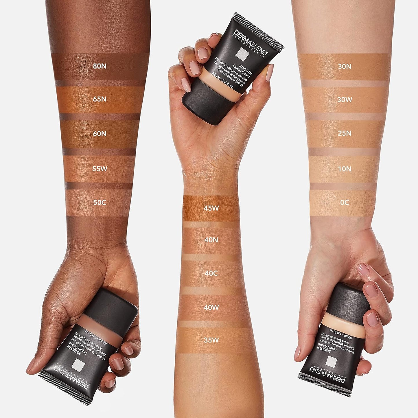 Dermablend Smooth Liquid Foundation - Flawless Coverage for All Skin Types | 1 oz