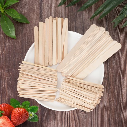 1200Pcs Waxing Sticks - 4 Style Assorted Wood Wax Sticks for Body Face Hair Removal, Eyebrow Lip Nose Small Waxing Applicator Sticks, Wax Spatula Applicator Wooden Craft Sticks