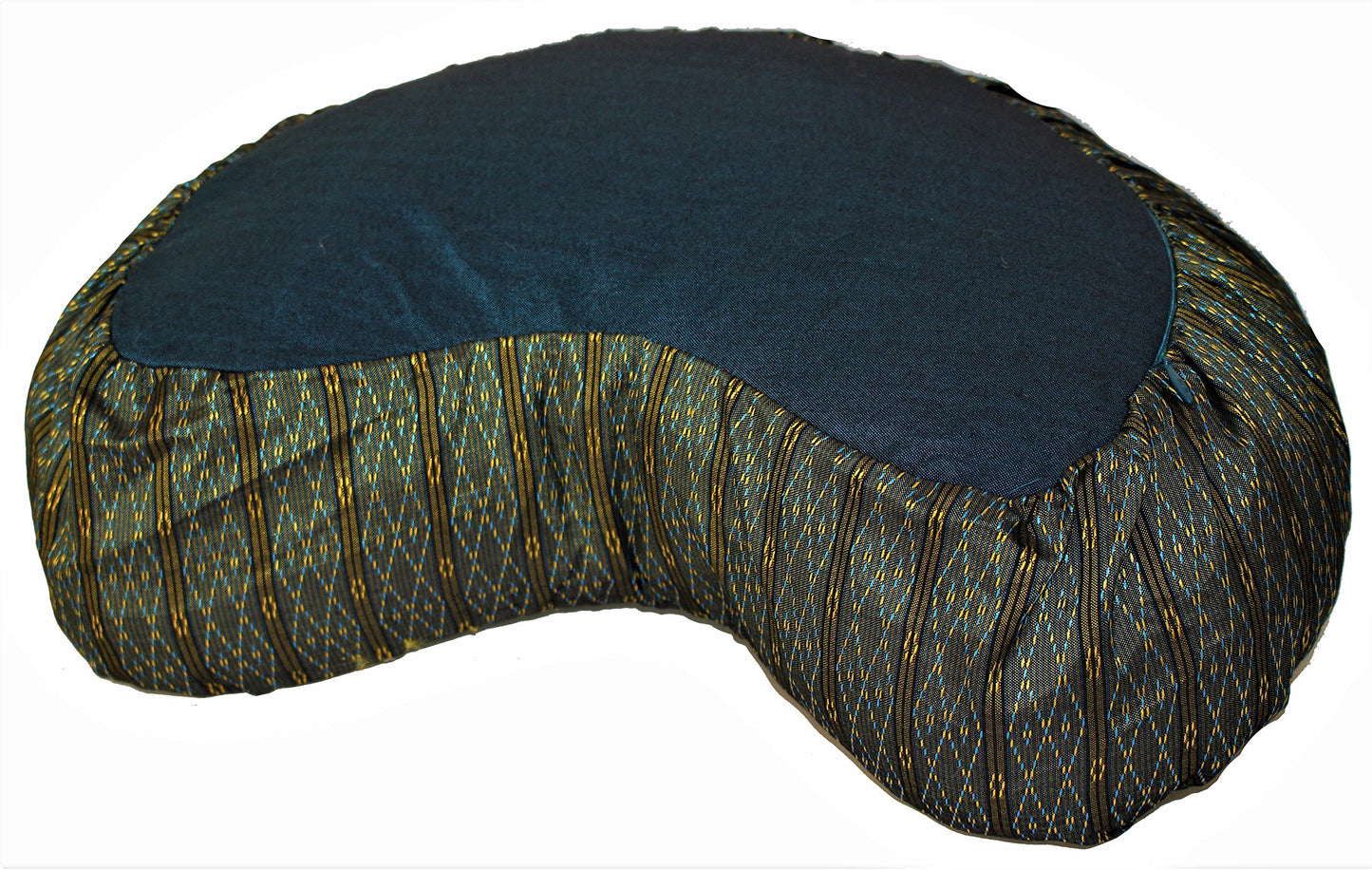 Boon Decor Meditation Cushion Crescent Zafu - Global Weave Teal