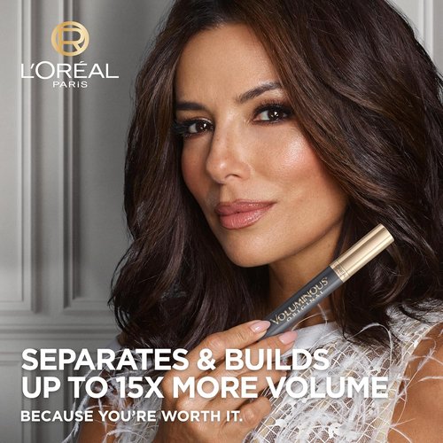L’Oreal Paris Voluminous Mascara - Build Volume & Length - Washable, Blackest Black, 0.26 Fl Oz.