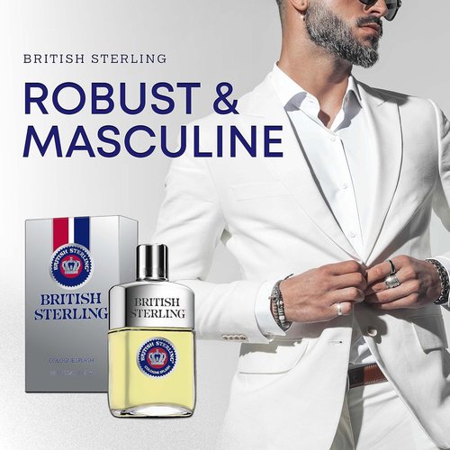 British Sterling By Dana Cologne Splash - Invigorating Fragrance for Men | 3.8 Ounces