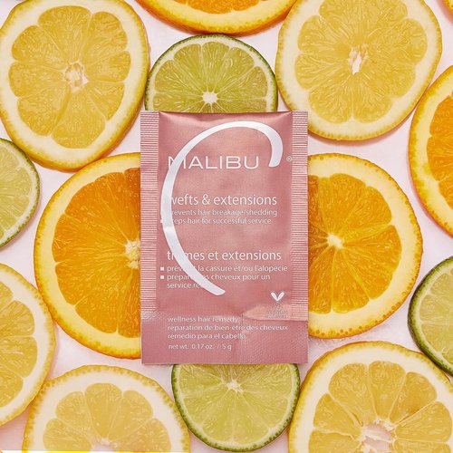 Malibu C Wefts & Extensions Hair Remedy - Removes Build-Up & Prevents Breakage - Preps Natural Hair
