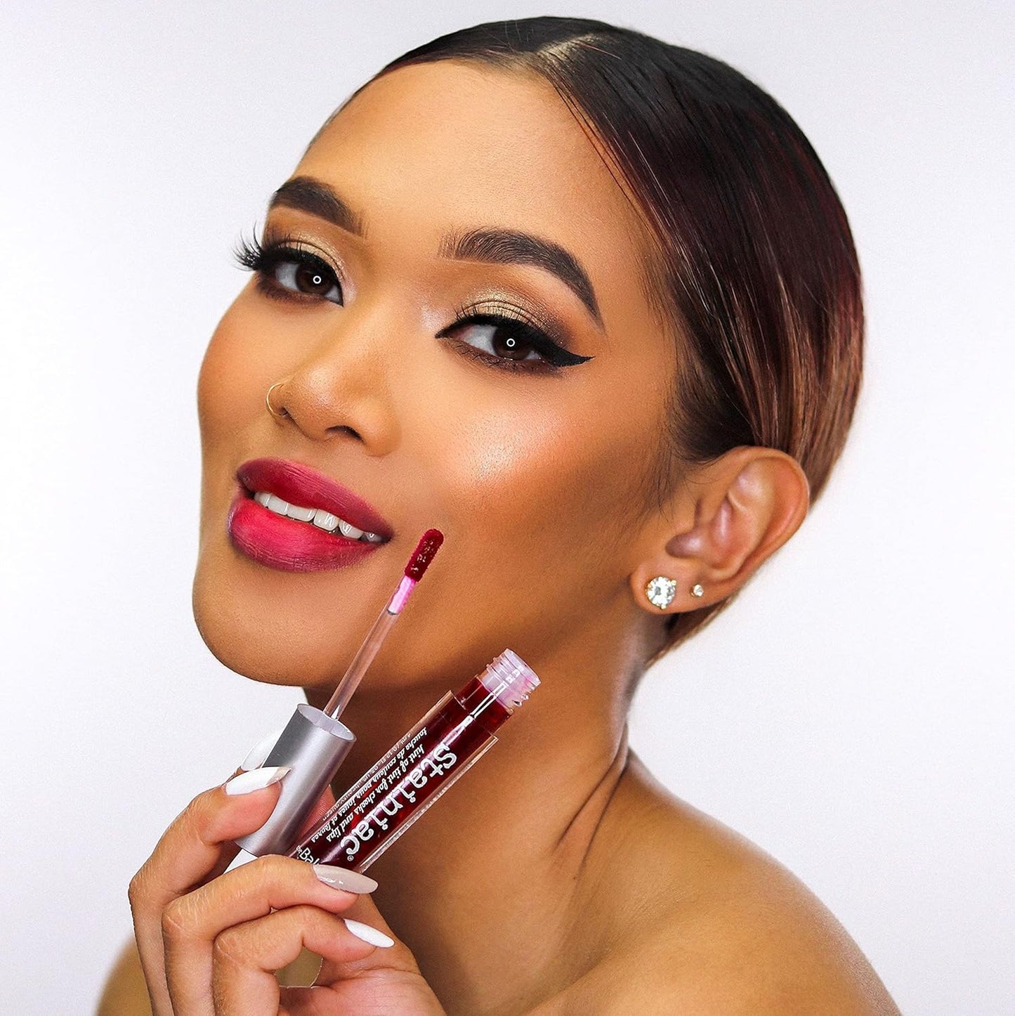 theBalm Stainiac Lip & Cheek Stain - Aloe-Infused, Buildable Pigment, 0.3 Fl Oz | Multi-Use Makeup