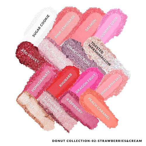 KimChiChic Beauty Donut Collection Eyeshadow Palette - 16 Versatile Matte & Glitter Shades for Day to Night Looks, Cruelty-Free