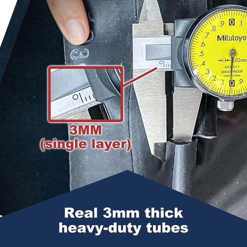 PIVOTRAX Heavy Duty Motorcycle Tube - 3mm Thick | 4.10 X 19 Size with TR4 Valve