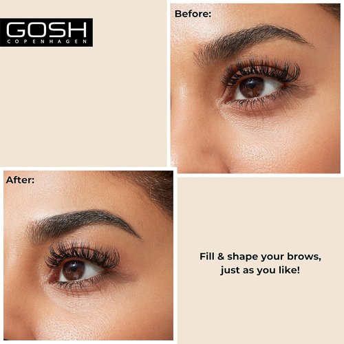 GOSH Eyebrow Pencil 005 Dark Brown - Long-Lasting, Waterproof Formula for Defined Brows