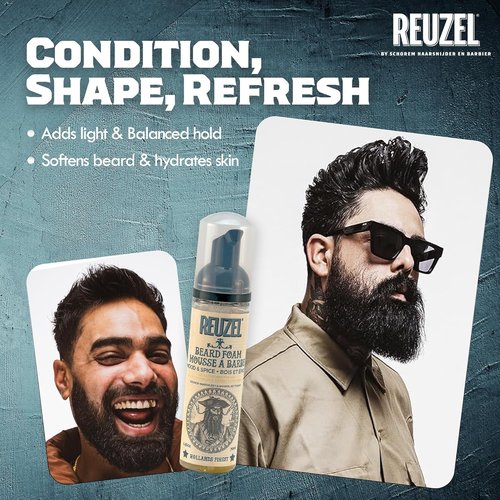 Reuzel Beard Foam - Nourishing Grooming Foam for Soft, Manageable Beards | 4.4 oz