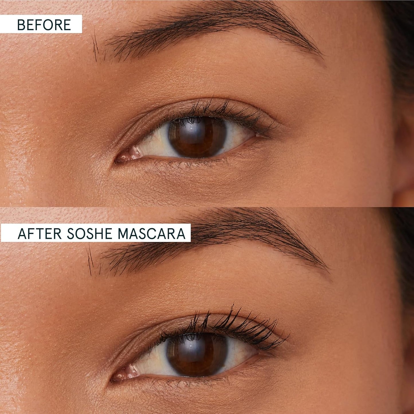 SOSHE Beauty - Peptide Lengthening Mascara | Smudge Resistant & Flake-Free | Vegan, Cruelty-Free, Safe for Contact Lens Wearers