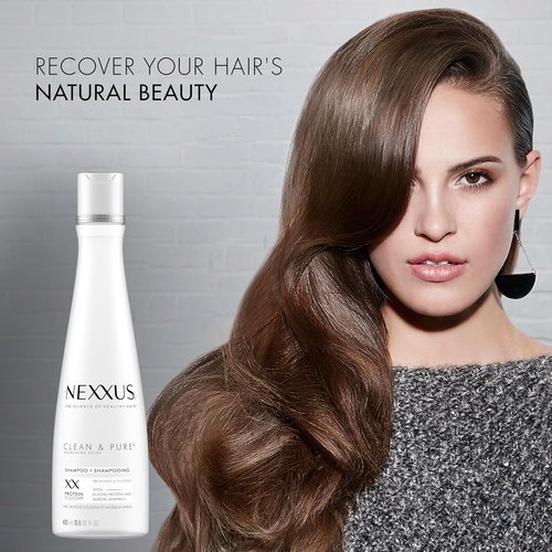 Nexxus CLEAN & PURE Shampoo - Detox Formula for Professional Hair Care | Sulfate & Paraben Free, 13.5 oz