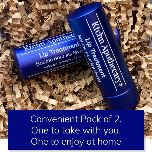 Ktchn Apothecary 100% Natural Lip Balm - Ultra-Hydrating Conditioner for Soft, Smooth Lips | Pack of 2