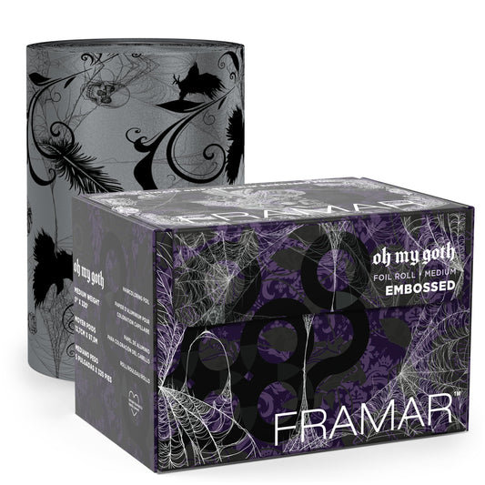 Framar Goth Embossed Roll Aluminum Foil, Hair Foils For Highlighting - Medium 320 ft