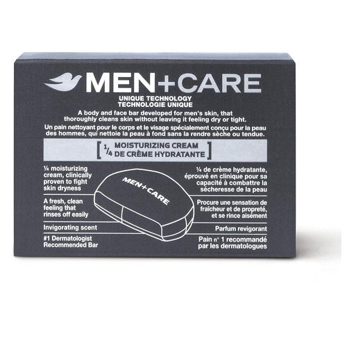 DOVE MEN + CARE 3-in-1 Bar Cleanser - Extra Fresh Body, Face & Shaving Formula | 3.75 Ounce (Pack of 8)