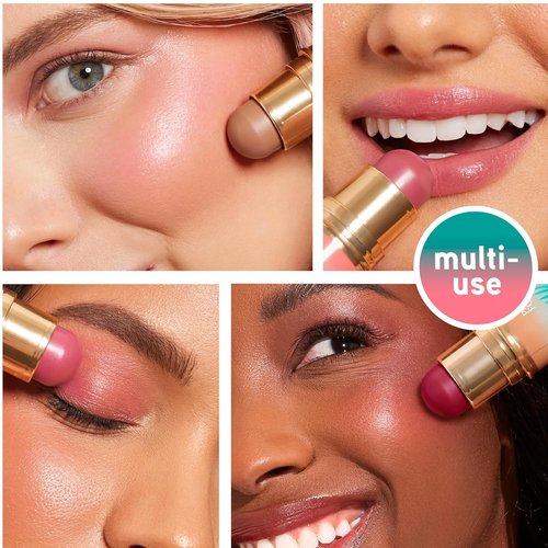 Physicians Formula Butter Glow & Go Multiuse Stick - Ultra-Creamy Radiant Finish with Murumuru Butter | Vegan & Cruelty-Free, Berry Tan