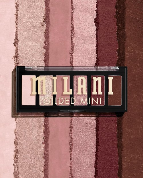 Milani Gilded Mini Eyeshadow Palette - 6 Matte & Shimmer Hues in The Wine Down Color