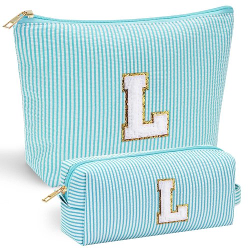 YOOLIFE Birthday Gifts for Women - Birthday Gifts Idea for Her Friends Female Teacher | Personalized Cute Makeup Bag for Women Girlfriend | Cosmetic 2 Pieces Toiletry Makeup Pouch Mothers Day Gifts L