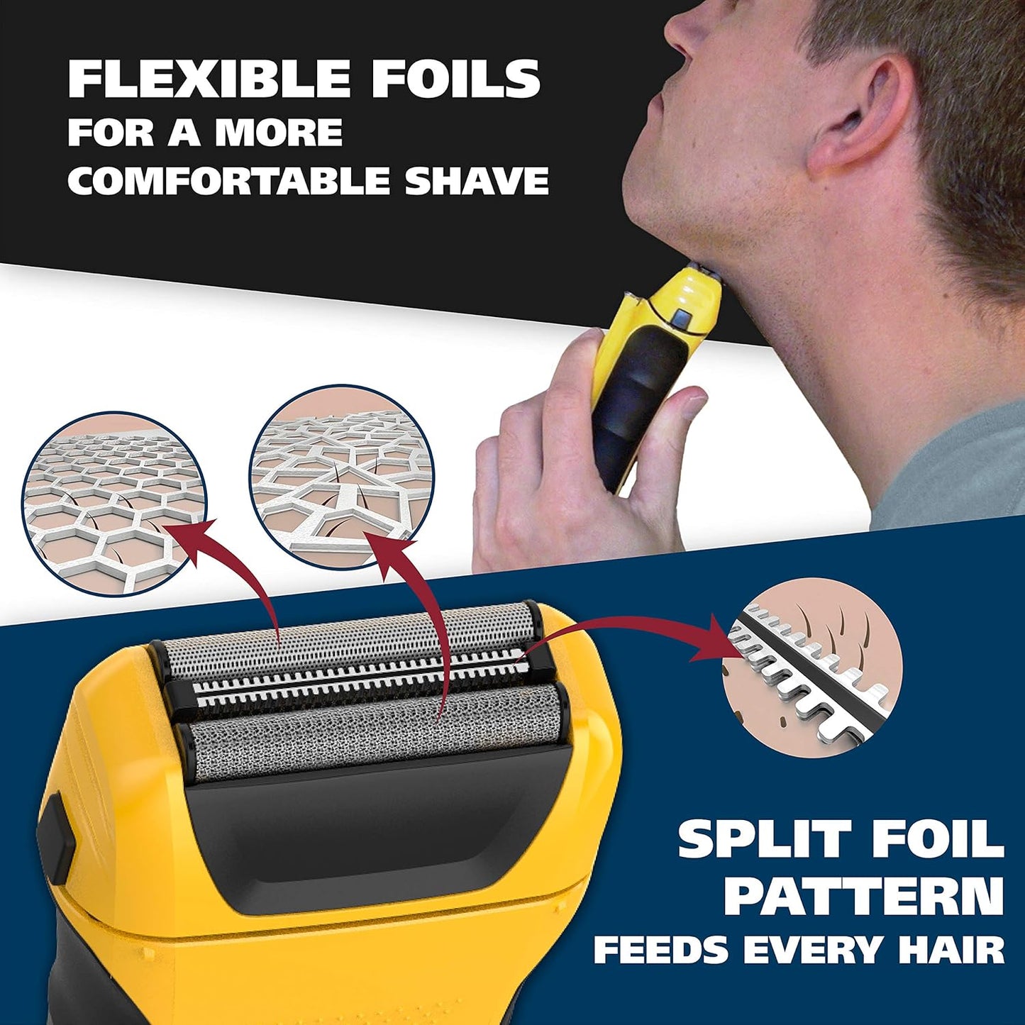 Wahl Lifeproof Lithium Ion Foil Shaver - Waterproof Electric Razor with Precision Trimmer for Men