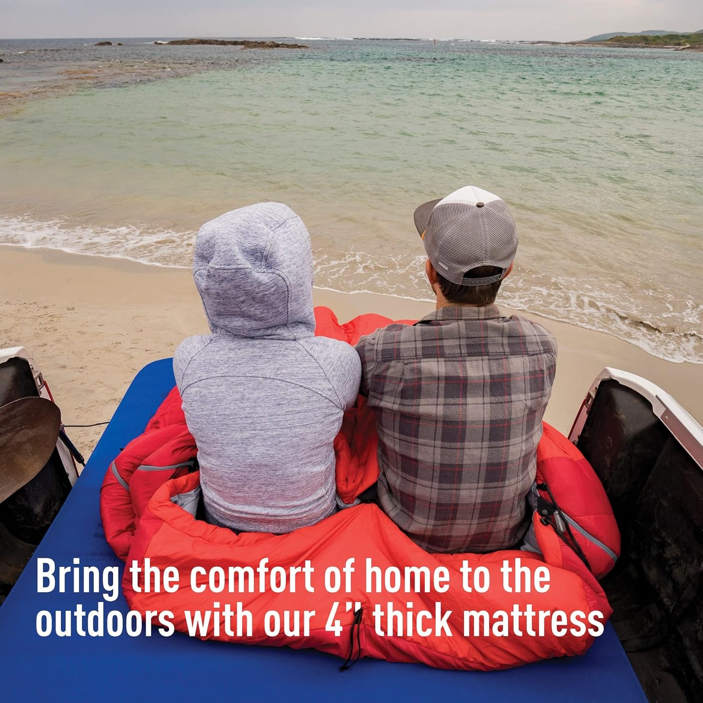 Sea to Summit Comfort Deluxe Double Sleeping Pad - Self-Inflating Foam in Byron Blue