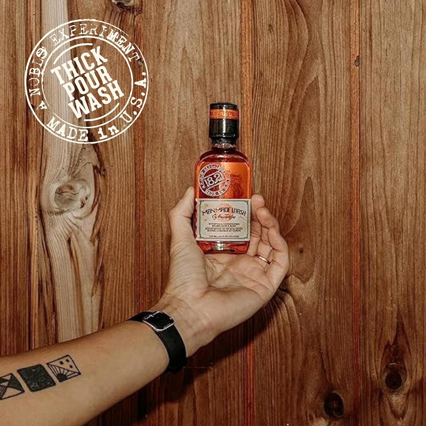18.21 Man Made Original Absolute Mahogany 3-in-1 Body Wash | Shampoo & Conditioner for All Hair Types - 32oz
