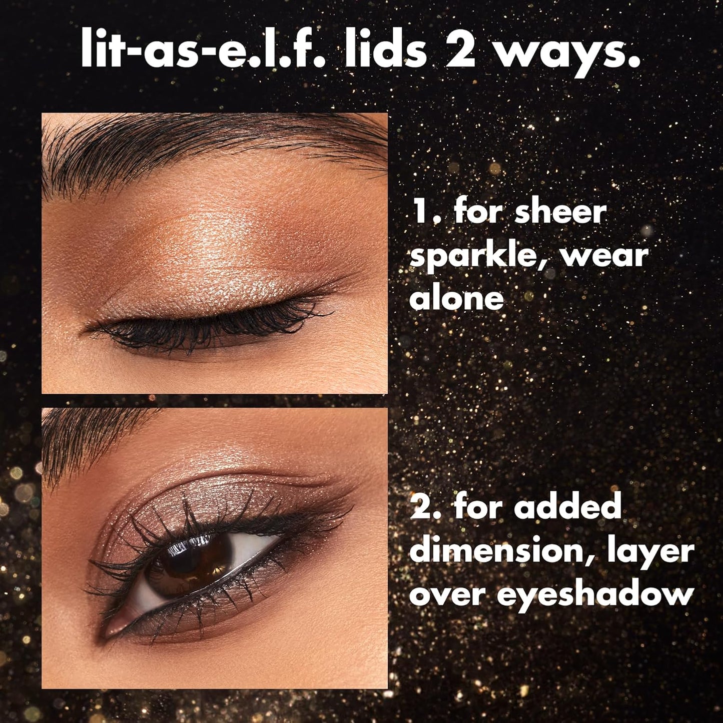e.l.f. Fine As Fleck Glitter Eyeshadow - Long-Lasting Sheer Makeup with Shimmer Finish | Vegan & Cruelty-Free