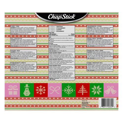 ChapStick Advent Calendar 2025 - 12-Pack Variety Lip Balm Gift Set for Holiday Cheer | Perfect for All Ages