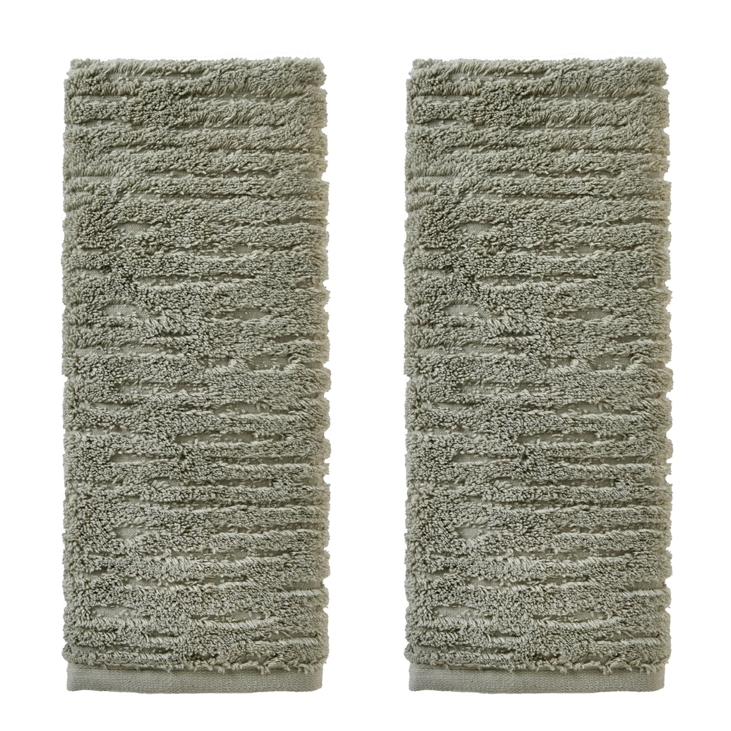 SKL Home CloudSoft Cotton Luxury 2-Piece Hand Towel Set, Sage