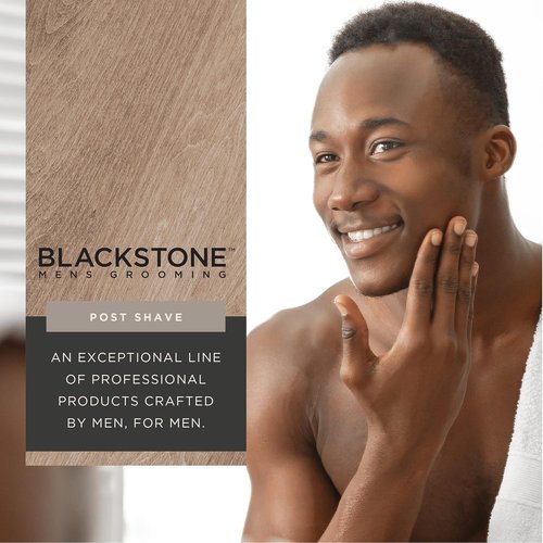 Blackstone Men's Grooming Post Shave Moisturizer - Soothing Tea Tree Oil & Aloe Balm | Sandalwood (6 oz)