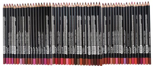 Nabi Lip Liner Pencil Set - 54 Pcs Assorted Colors | Long-Lasting Professional Quality Lip Liners