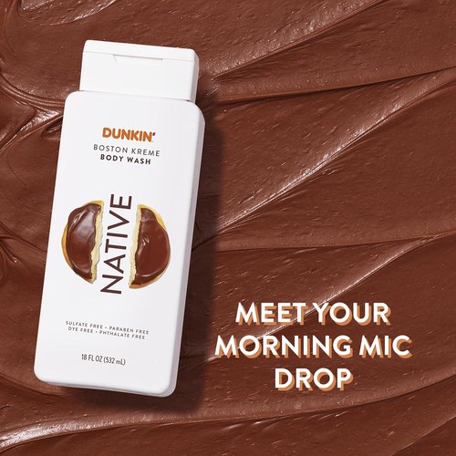 Native Body Wash - Dunkin Boston Kreme Scent | Naturally Derived Ingredients | Sulfate & Paraben Free | 18 oz
