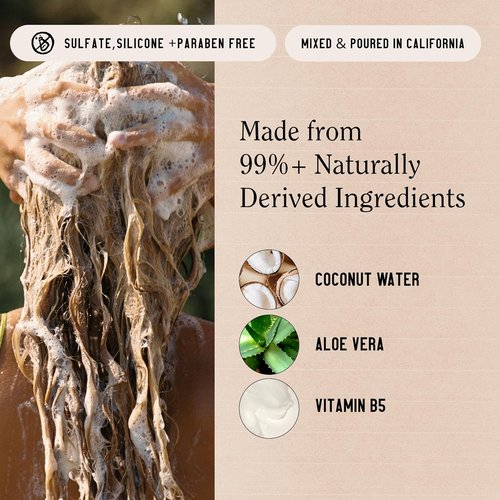 California Naturals Coconut Shampoo - Sulfate-Free Hair Care for All Hair Types | 20 fl oz