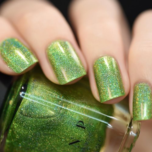 ILNP 1UP Lime Green Holographic Nail Polish - Long-Lasting, Chip Resistant, Non-Toxic & Vegan, 12ml