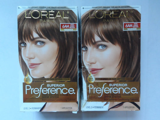 L'Oreal Superior Preference - 6AM Light Amber Brown (Warmer) 1 Each (Pack of 2)