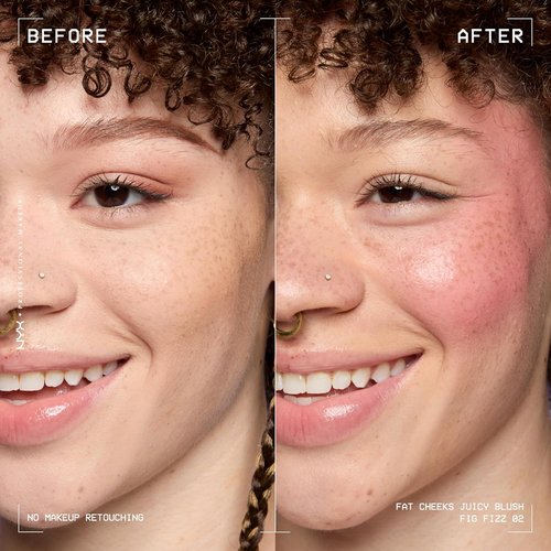 NYX PROFESSIONAL MAKEUP Fat Cheeks Liquid Blush - Buildable, Dewy Finish, Long-Lasting 12HR Wear | Fig Fizz (Soft Peach)