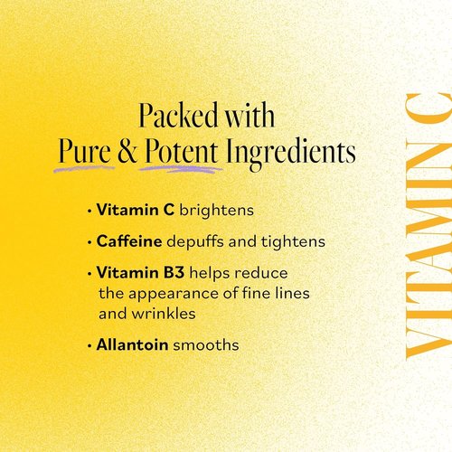 Derma E Vitamin C Eye Patches - Brightening Hydro Gel for Dark Circles & Puffiness | 10 Ct (5 Pairs)
