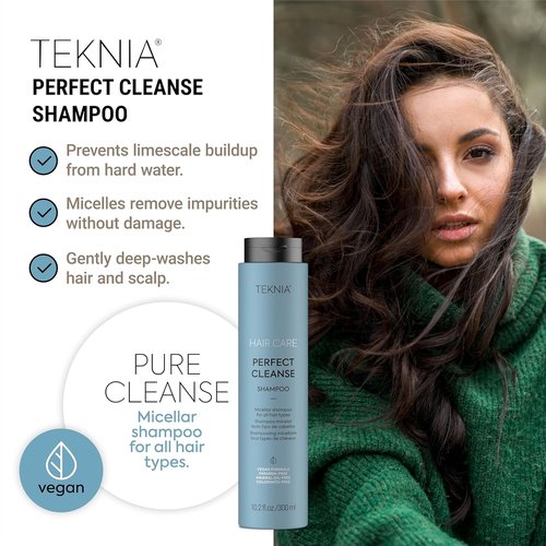 LAKMÉ Teknia Perfect Cleanse Shampoo - Deep Cleansing Clarifying Formula for Scalp and Hair