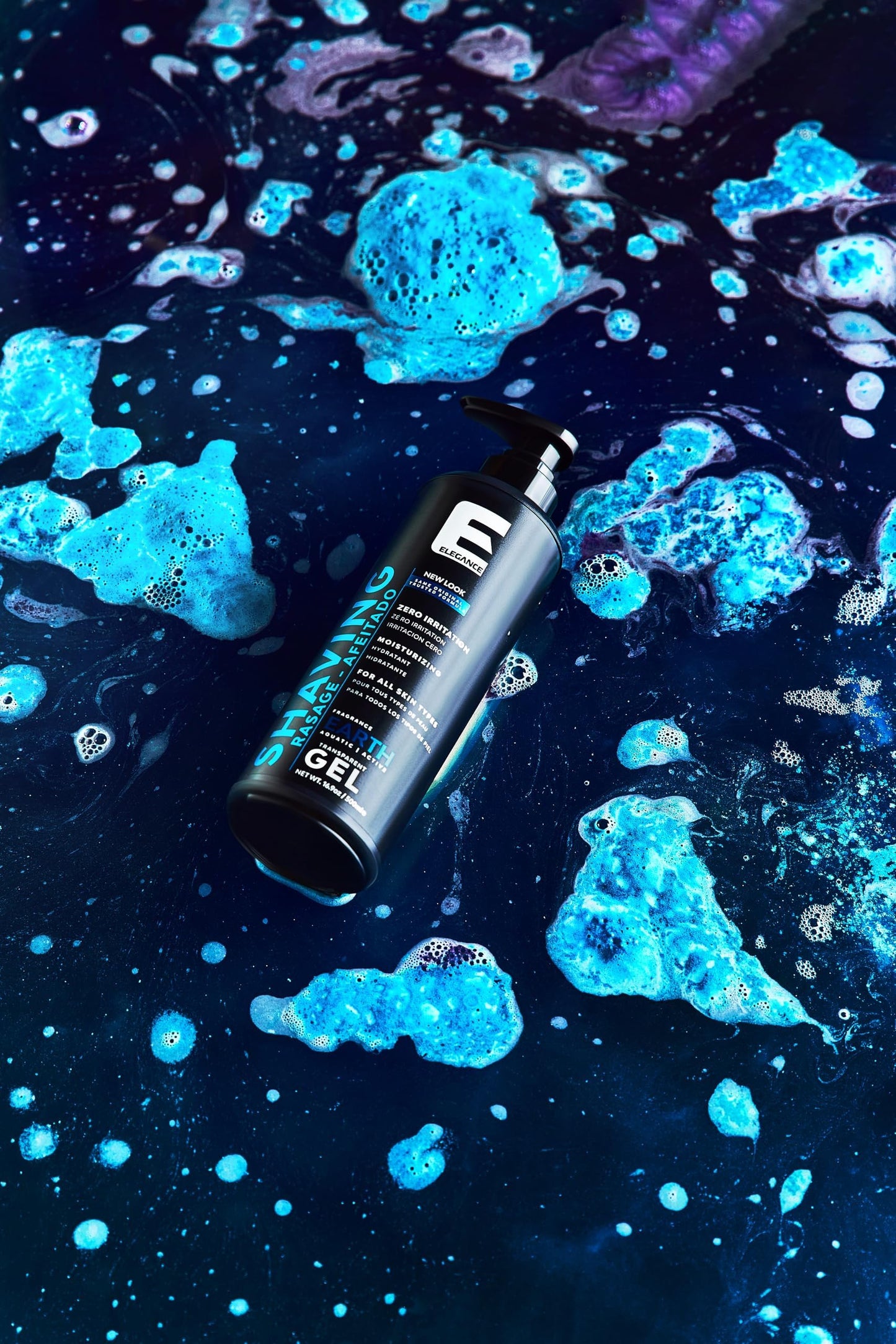 E Elegance Barber Accessories - Transparent Shaving Gel For Men Or Women, Aquatic/Acive Earth Fragrance - The Ultimate Shaving Solution For A Smooth, Irritation-Free Experience, 16,9 Oz