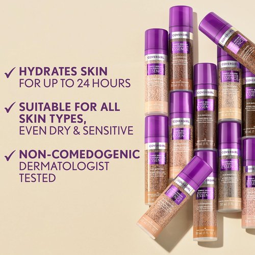 Covergirl Simply Ageless Skin Perfector Foundation - Tinted Skincare Makeup, Medium 40, Radiant Finish, 1.0oz