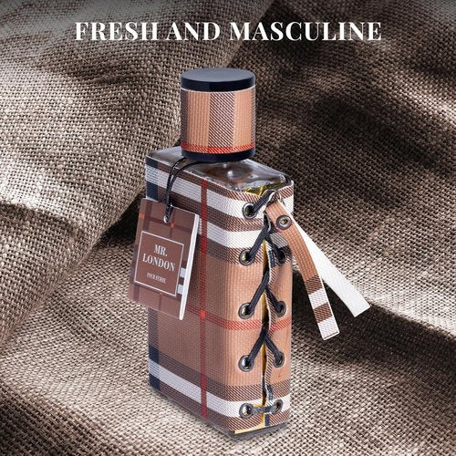 Mr London for Men Eau De Parfum - Refined Amber Woody Fragrance - 100ml Bottle with Bergamot & Tobacco Notes