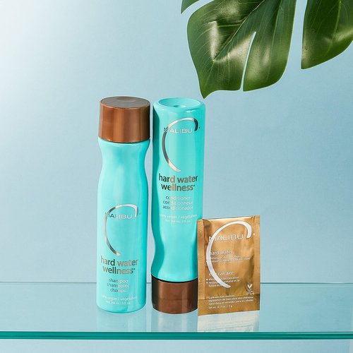 Malibu C Hard Water Wellness Shampoo - Hydrating, Sulfate-Free Hair Care for Hard Water - Removes Minerals and Buildup